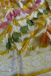 Yellow Rangkaat Jangla Saree