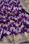 Purple Jangla Meenakari Saree