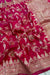 Ruby Red Katan Silk Jangla Saree